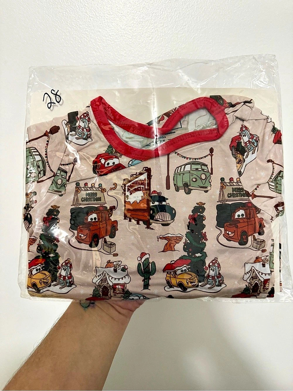 Disney Pixar Cars Christmas Radiator Springs Bamboo Pajama Set